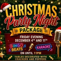 Christmas Party Night Packages  Friday 11th of December at Carlton Bingo Inverness