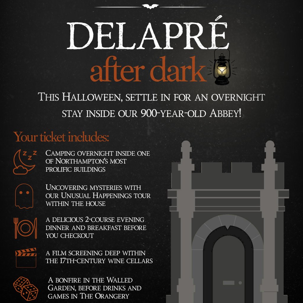 Delapré After Dark: Indoor Camping Experience at Delapre Abbey, Northampton
