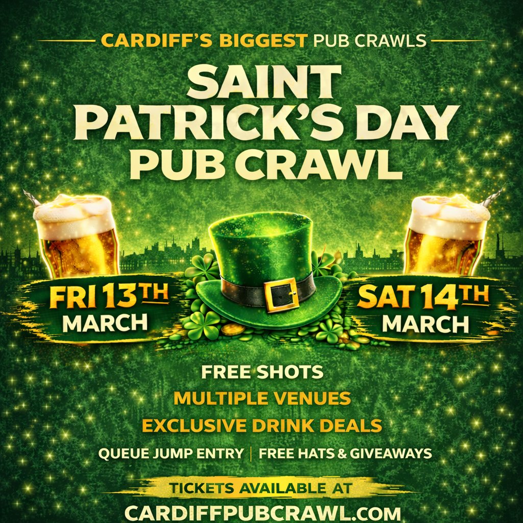 Saint Patrick´s Day Pub Crawl Cardiff
