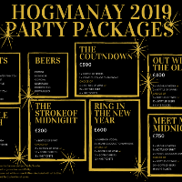 HOGMANAY Party Packages 2019 at Revolution