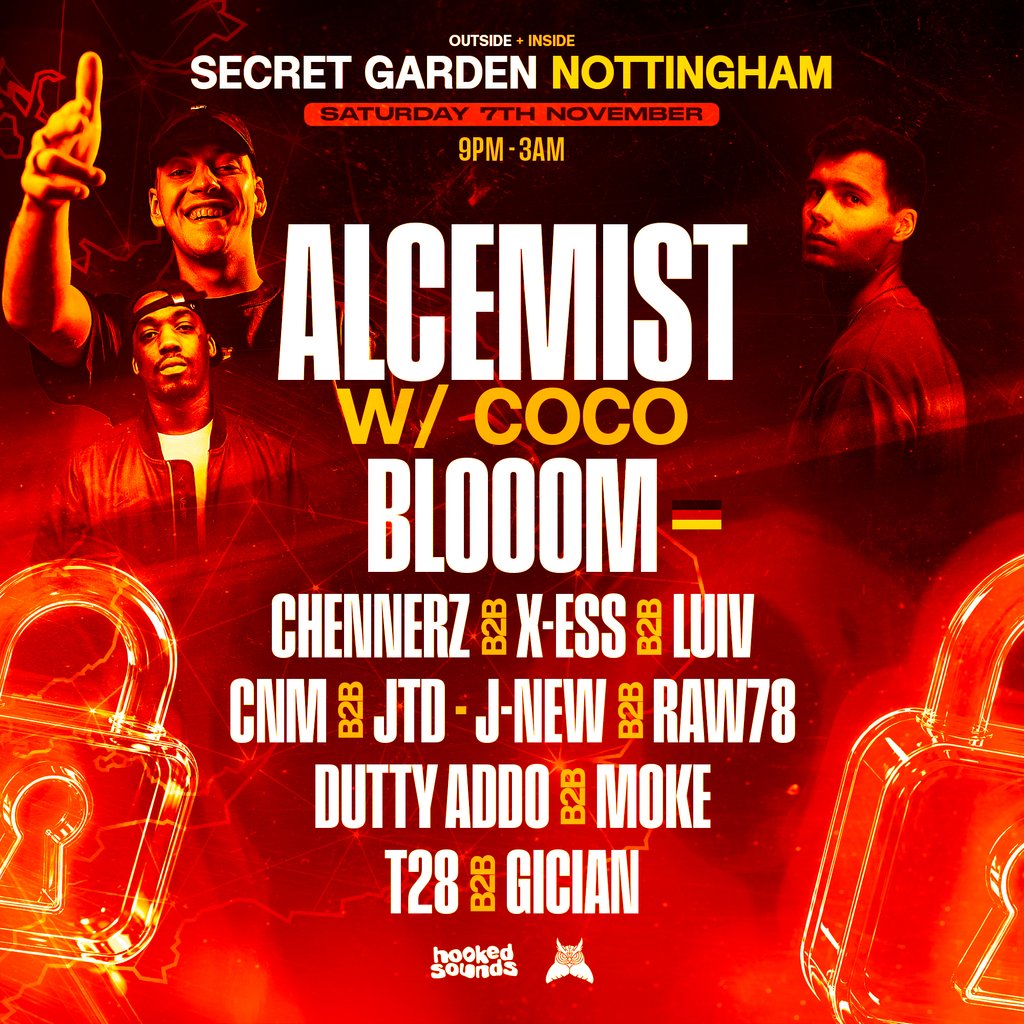Locked In Tour w/Alcemist,Blooom, Coco + More(UK VS GERMANY DNB) at Secret Garden Nottingham, Nottingham