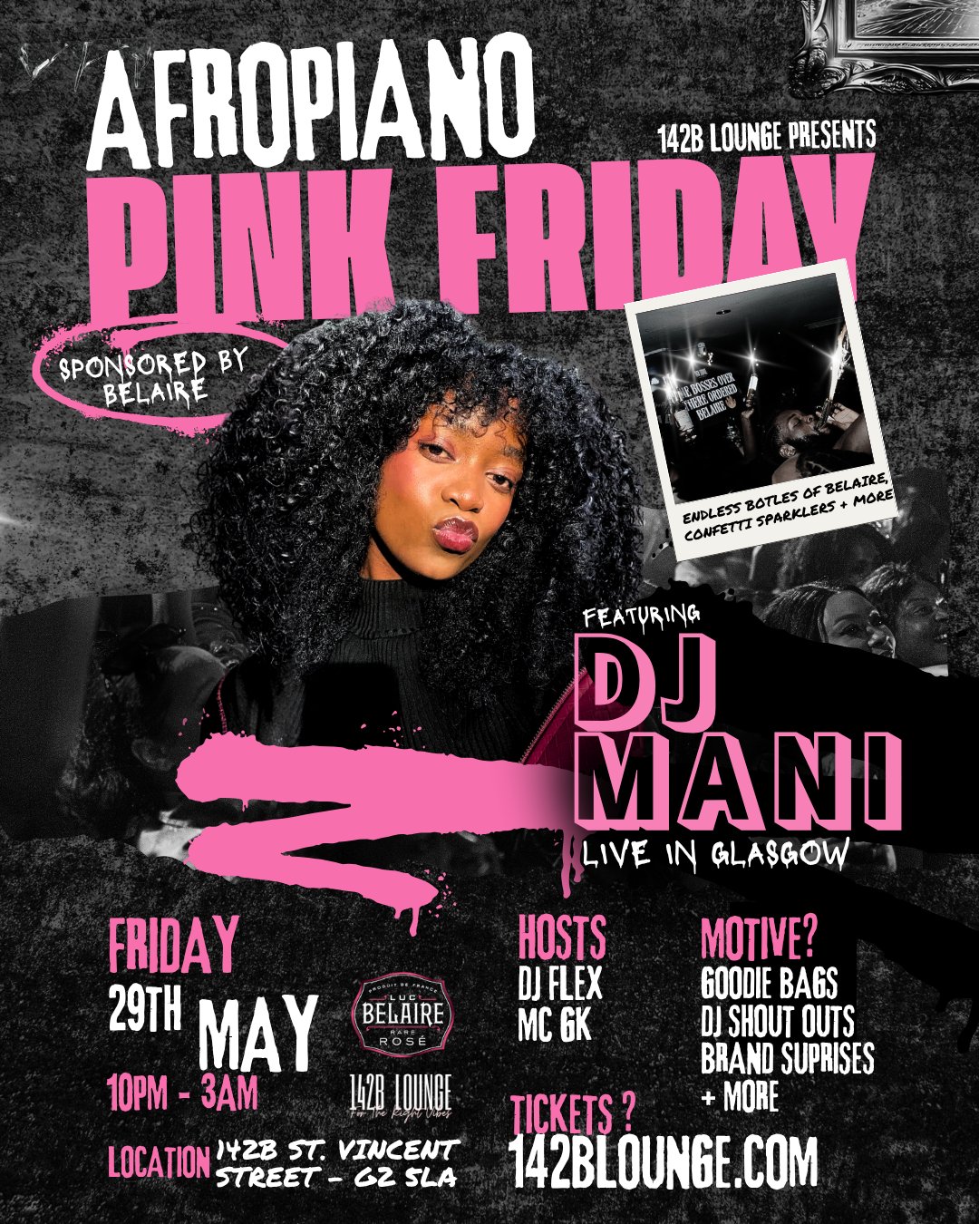 AFROPIANO PINK FRIDAY ~ The Belaire Affair Returns | 142B Lounge