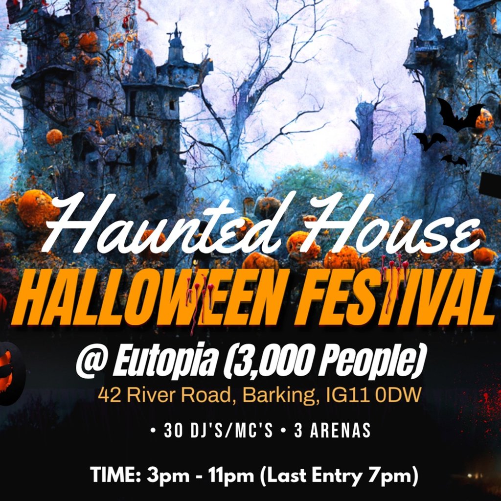 Haunted House Indoor Halloween Festival – 3000 People & 30 DJs