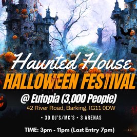 Haunted House Indoor Halloween Festival - 3000 People & 30 DJs