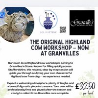The original highland cow workshop at Granvilles Brasserie
