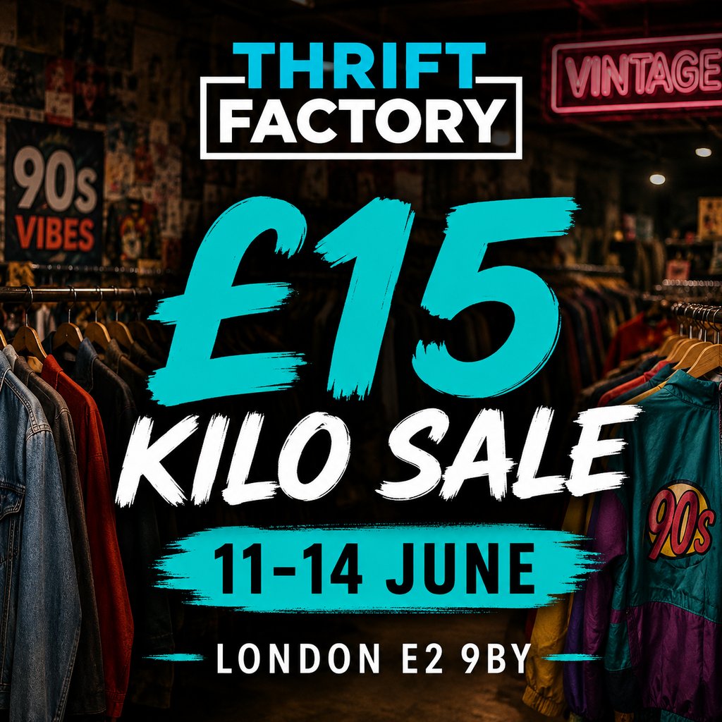 Thrift Factory Festival | Vintage Kilo Sale £15/KG | 11TO14 Jun