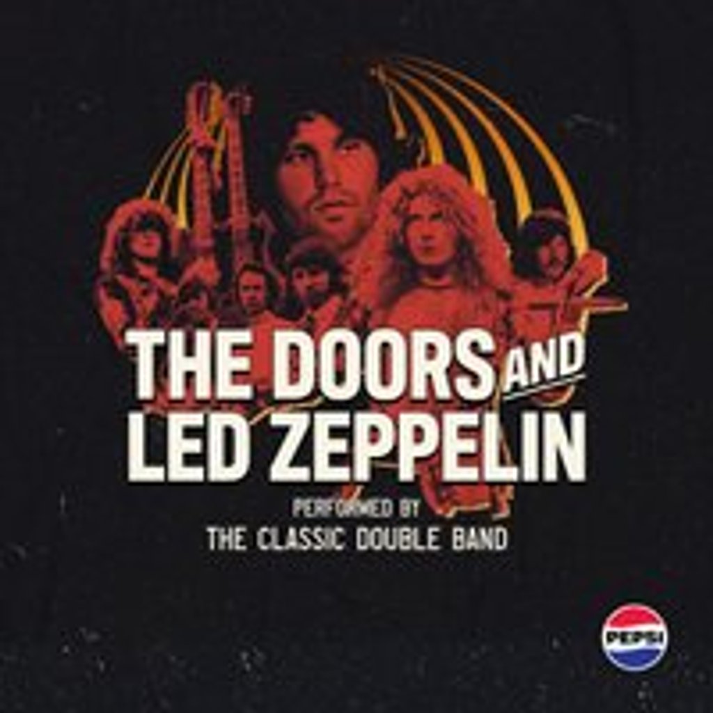 Led Zeppelin and The Doors performed by The Classic Double Band — gig artwork