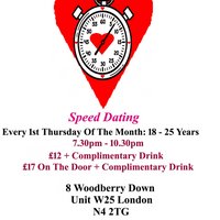 Speed Dating 18 - 25 years Thursdays