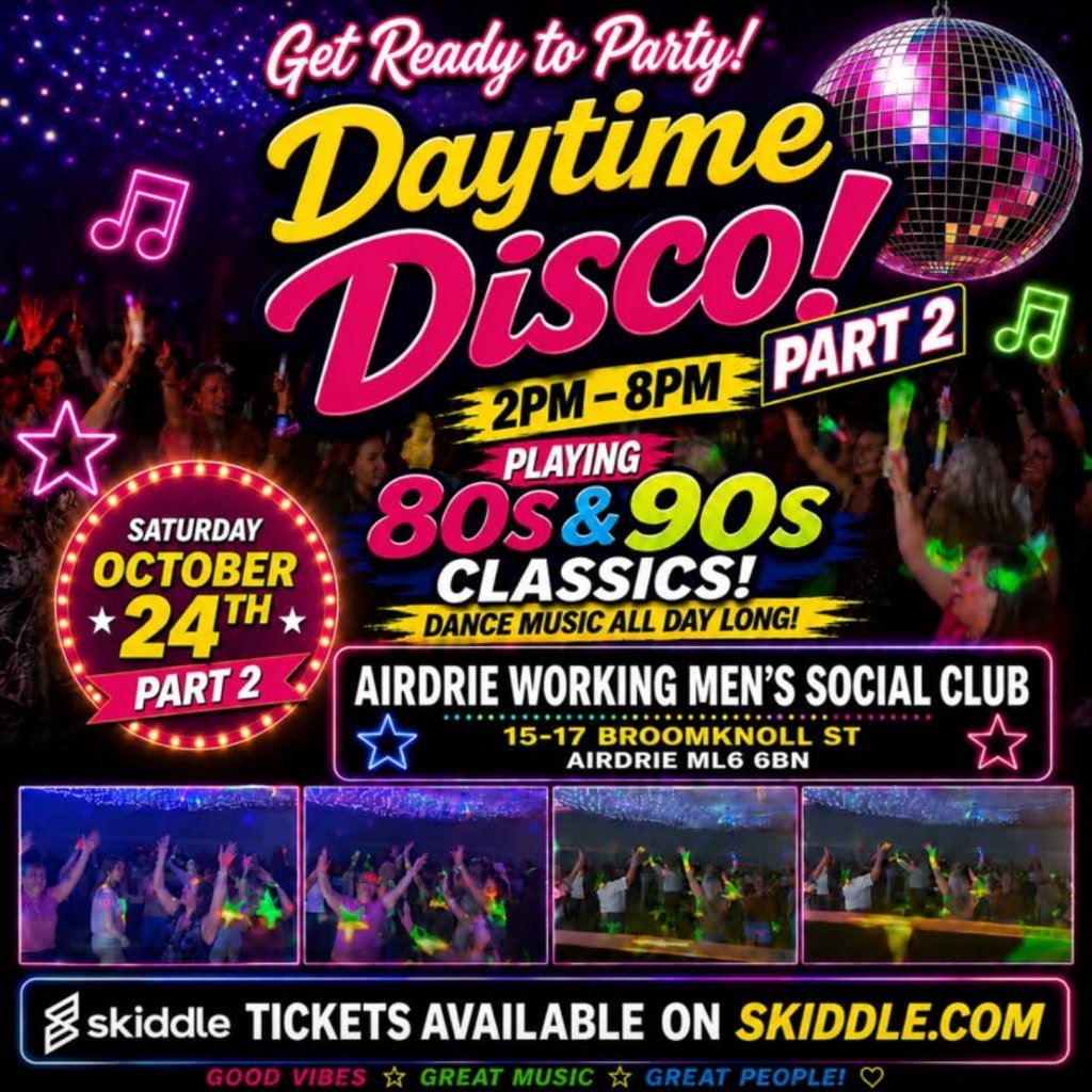 Daytime disco at Airdrie Working Mens Social Club, Airdrie