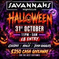 Savannahs Halloween Party '26 at Savannahs Nightclub Carmarthen