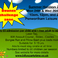 Bounce challenge zone WED 26th july