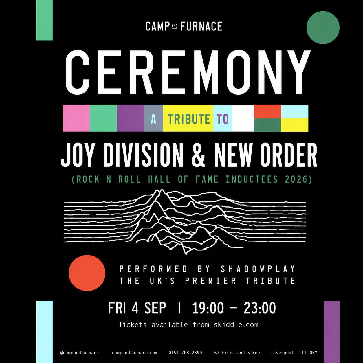 Tickets: Joy Division and New Order Performed Live By Shadowplay