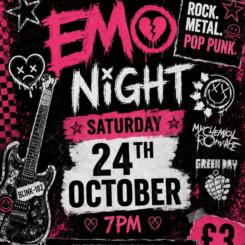 EMO NIGHT! Rock, Metal & Pop Punk at The Cleveland Inn Normanby, Normanby