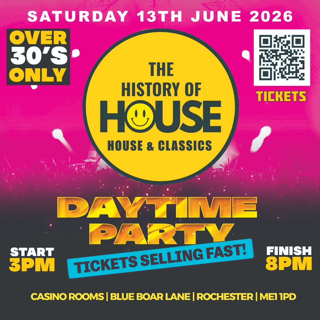 History Of House (Over 30's)  - Saturday 13th June 2026
