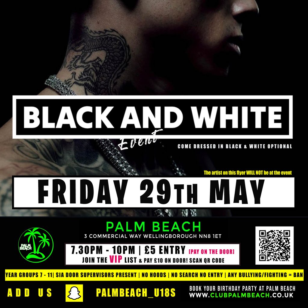 Palm Beach U18s Black & White Party | Wellingborough