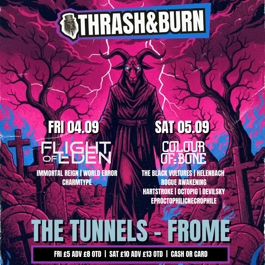 Thrash and Burn minifest Friday 4th Sep 2026 Image