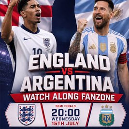 England World Cup 2026 Fanzone: England vs Argentina