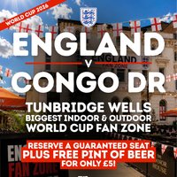 England v Congo DR: World Cup Fan Zone | Tunbridge Wells at The Manor House Tunbridge Wells
