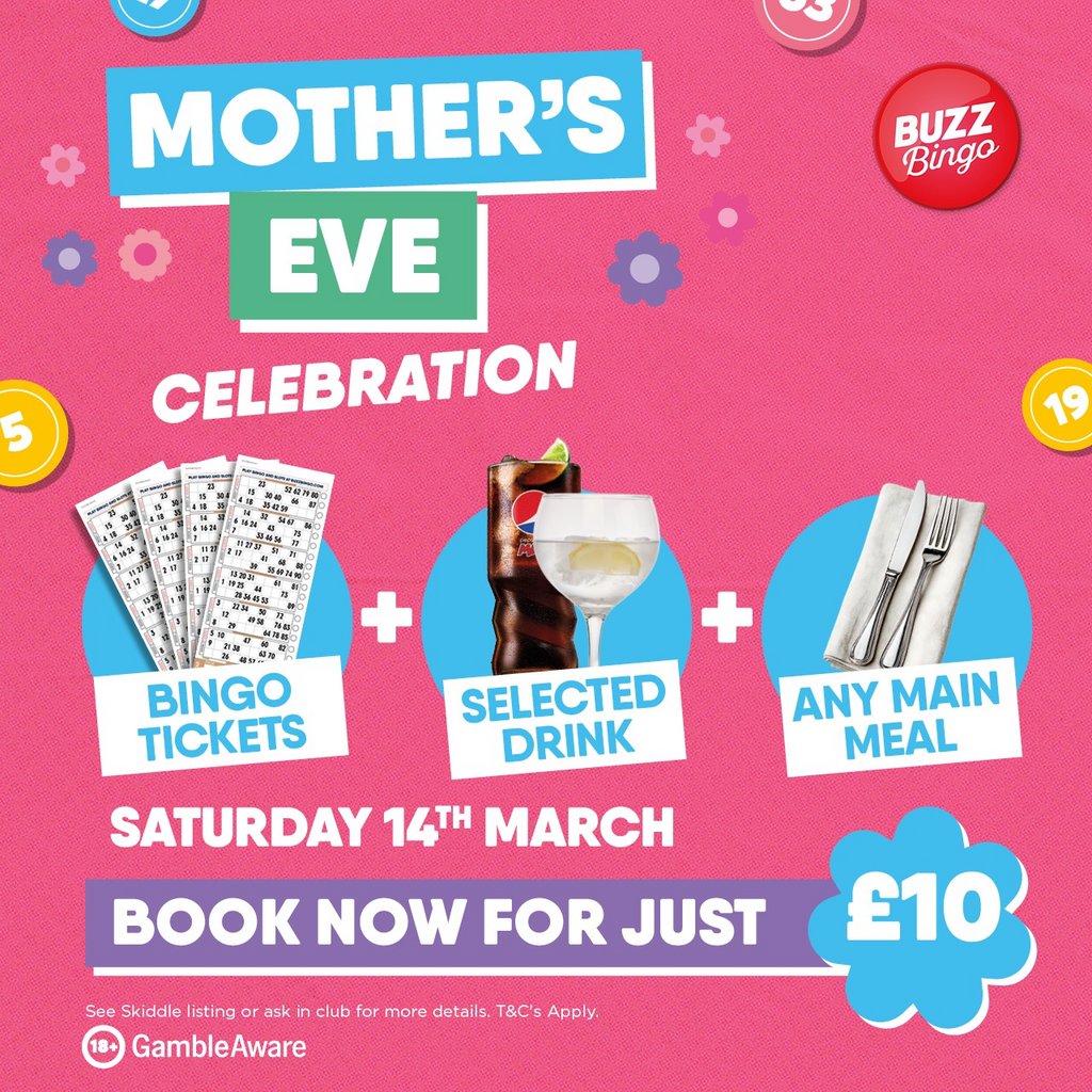 Eat, Drink & Play Mothers Eve 14/03 - Buzz Bingo Tooting