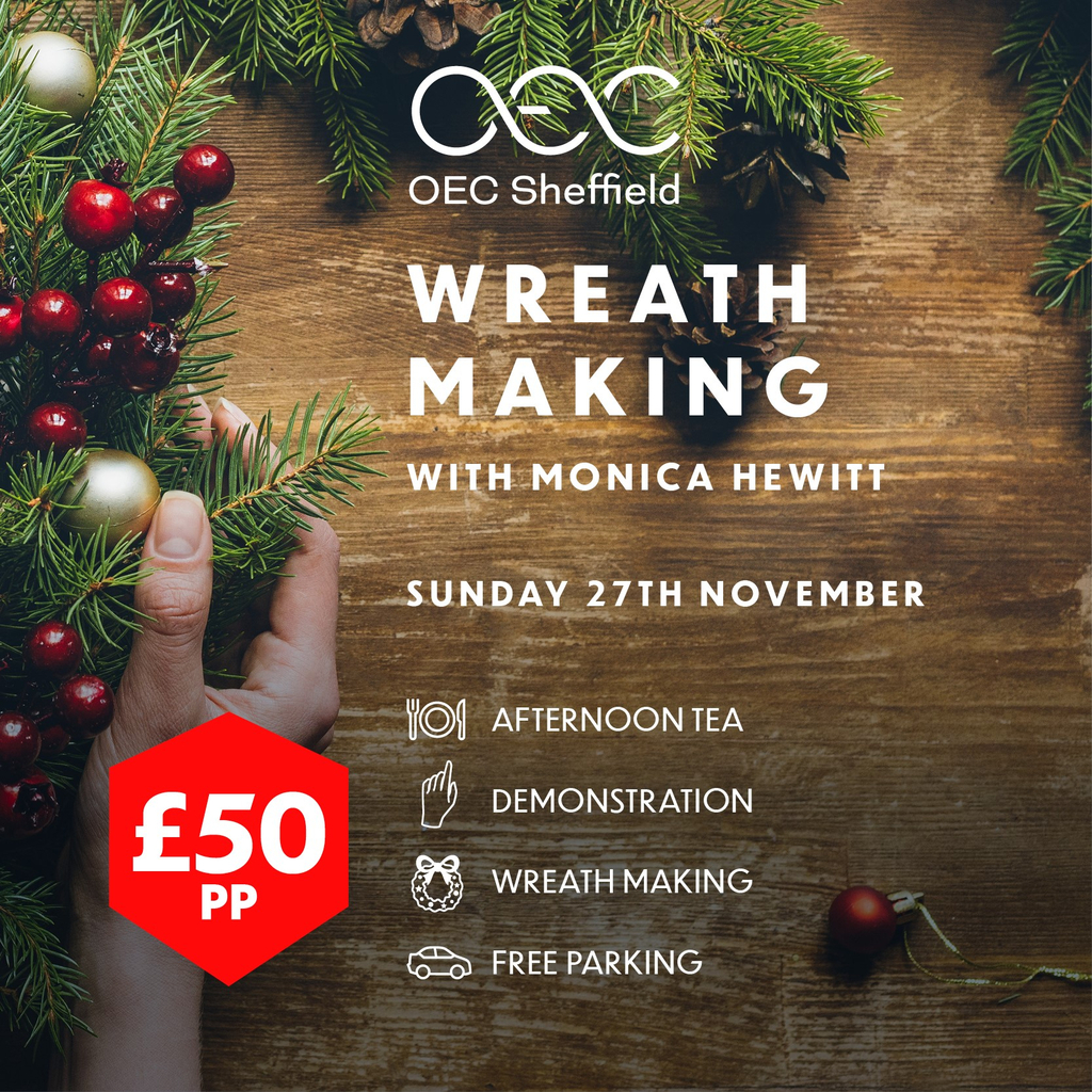 Christmas November 2022 Christmas Wreath Making | The Oec Sheffield | Sun 27Th November 2022 Lineup