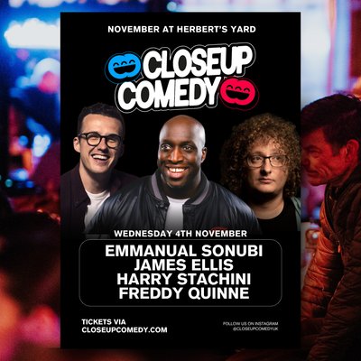 CLOSEUP COMEDY at Herbert's Yard with Emmanuel Sonubi and more!
