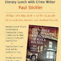 Literary Lunch with crime writer PAUL Stickler