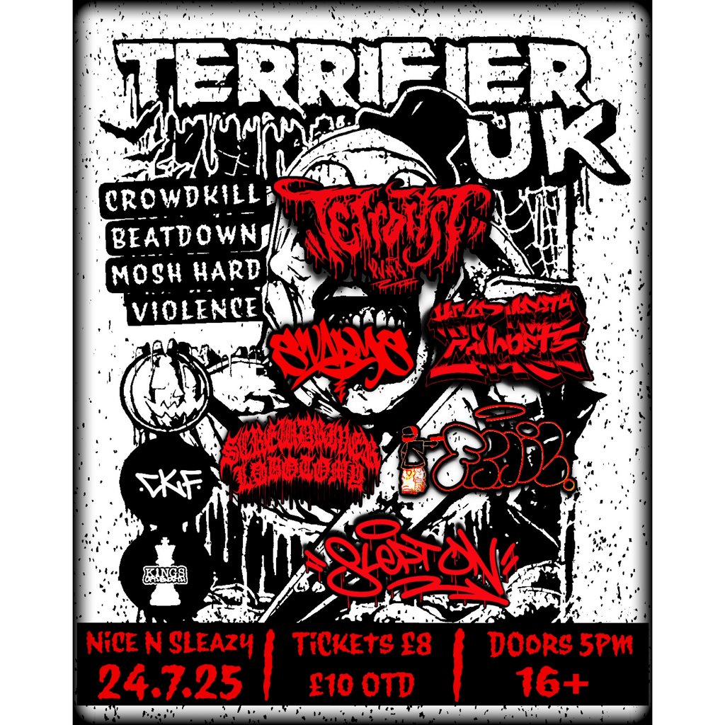 Terrorist PVHC & Head Meets Concrete - TERRIFIER Tour |Glasgow, 24 July | Event in Glasgow | AllEvents
