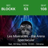 Les Miserables at 3 Arena Dublin