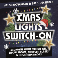 Christmas Lights switch-on Saturday at Popworld Guildford
