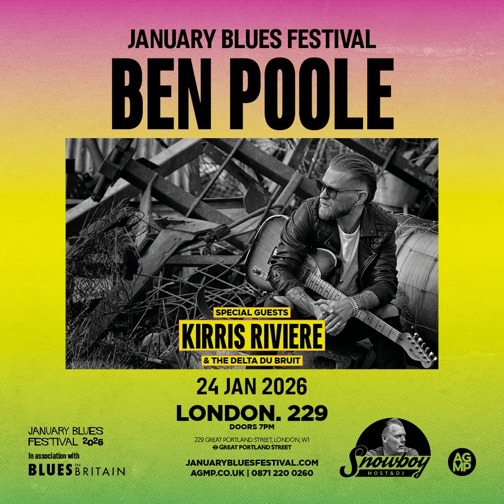 January Blues Festival: Ben Poole + Kirris Riviere