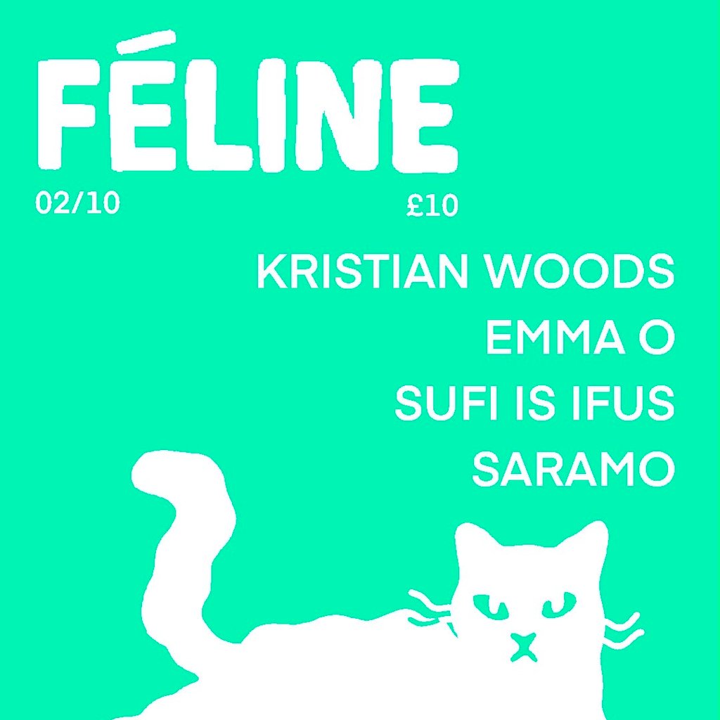 Féline  W/ Kristian Woods / Emma O / Sufi Is Ifus / SARAMO at Ulster Sports Club, Belfast