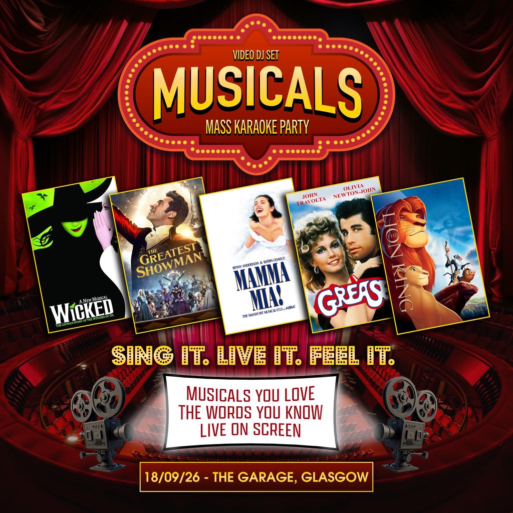 Musicals Mass Karaoke (Glasgow) at G2 (The Garage Glasgow), Glasgow