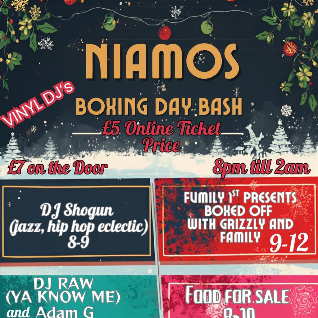 NIAMOS Boxing Day Bash