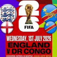 England vs Dr Congo @ Sunrooms at Sunrooms 2