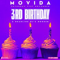 MOVIDA 3rd Birthday - Saturday 21st November - The Jam Garden