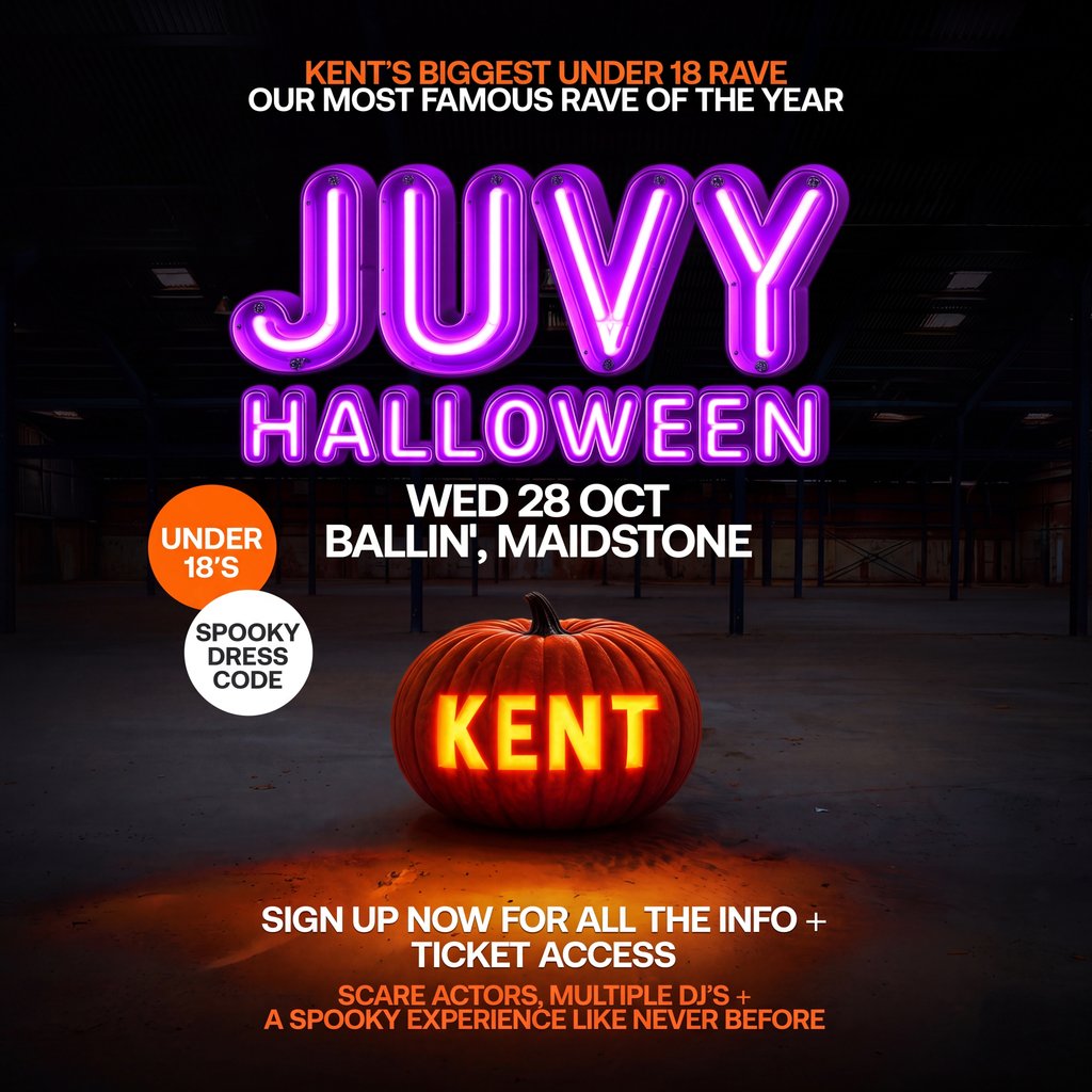 JUVY Under 18s - Halloween Tour - Weds 28th October - KENT at BALLIN' Maidstone, Maidstone