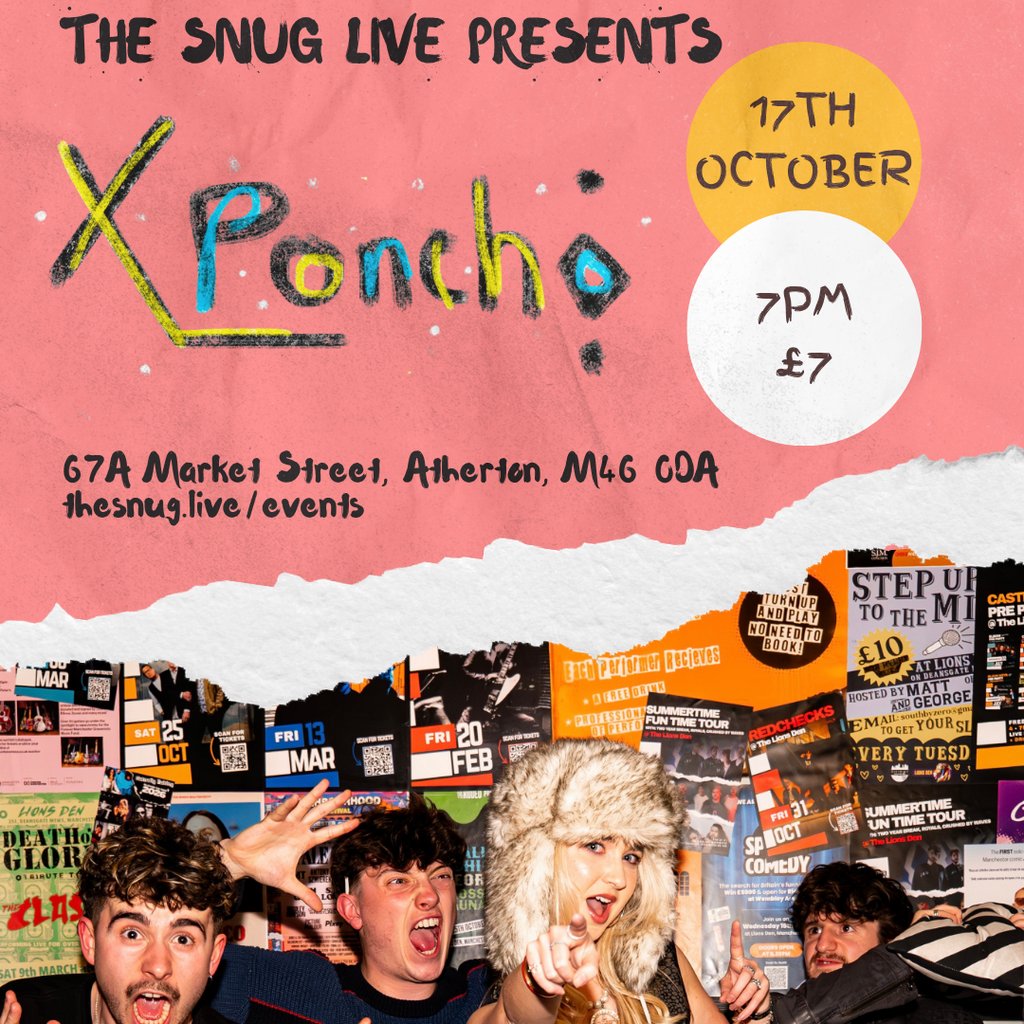 Snug Live Sessions w/XL Poncho + moniker. — gig artwork