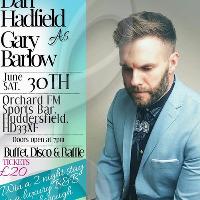 Dan Hadfield as Gary Barlow charity evening for Dementia UK