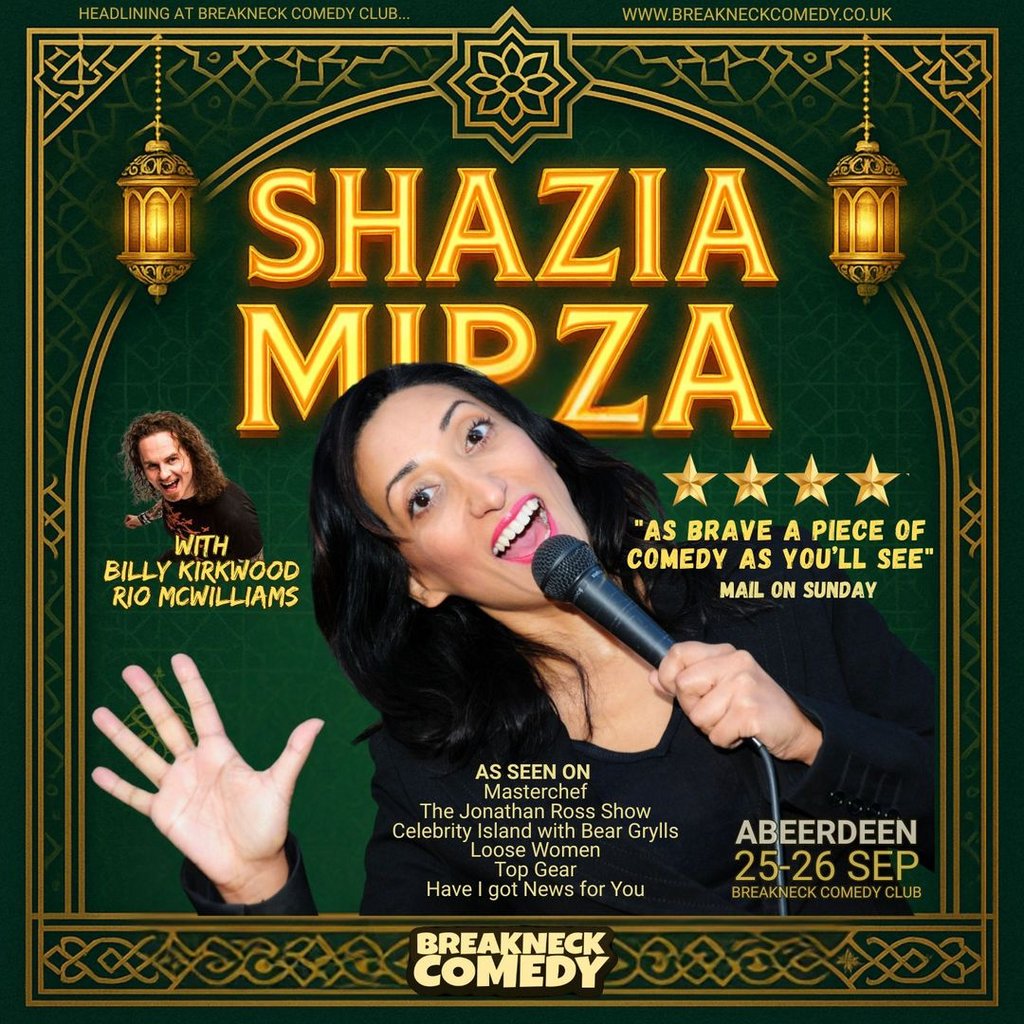 Shazia Mirza at Breakneck Comedy, Aberdeen