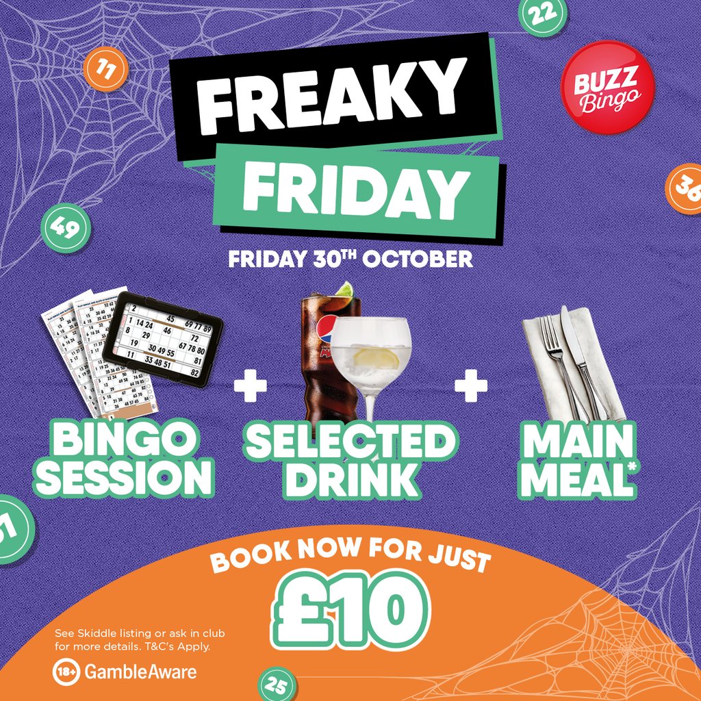 Freaky Friday Bingo 30/10 - Buzz Bingo Brighton