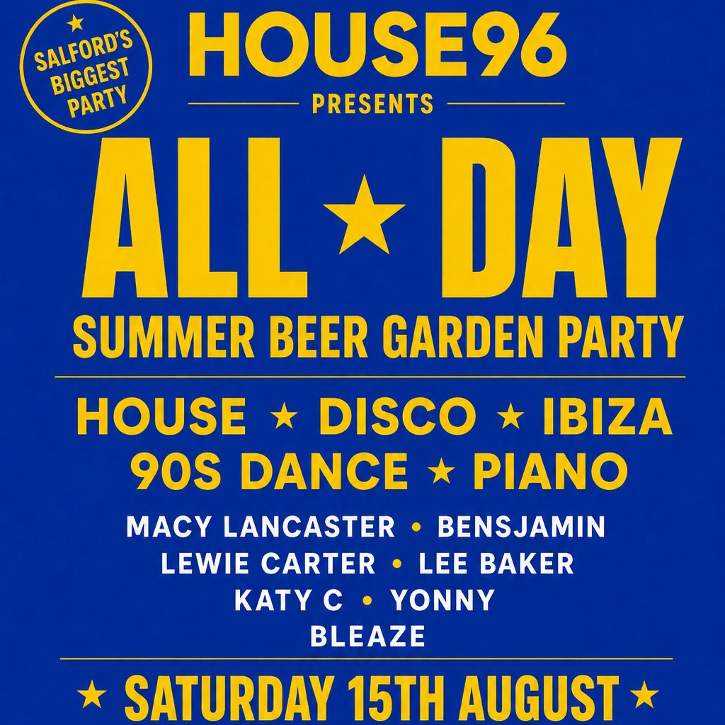 HOUSE96: all day summer beer garden party