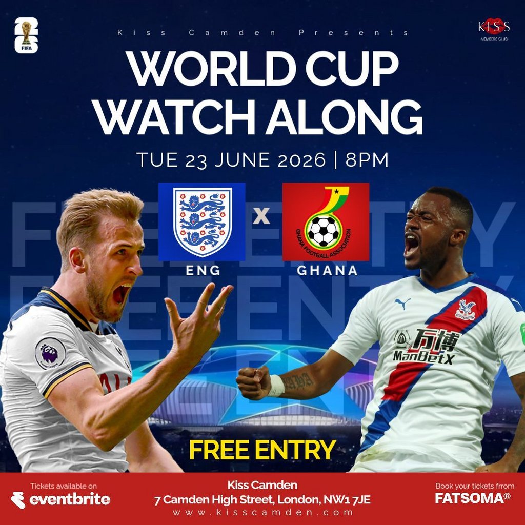 England vs Ghana | FIFA World Cup Watch Along at Kiss Camden