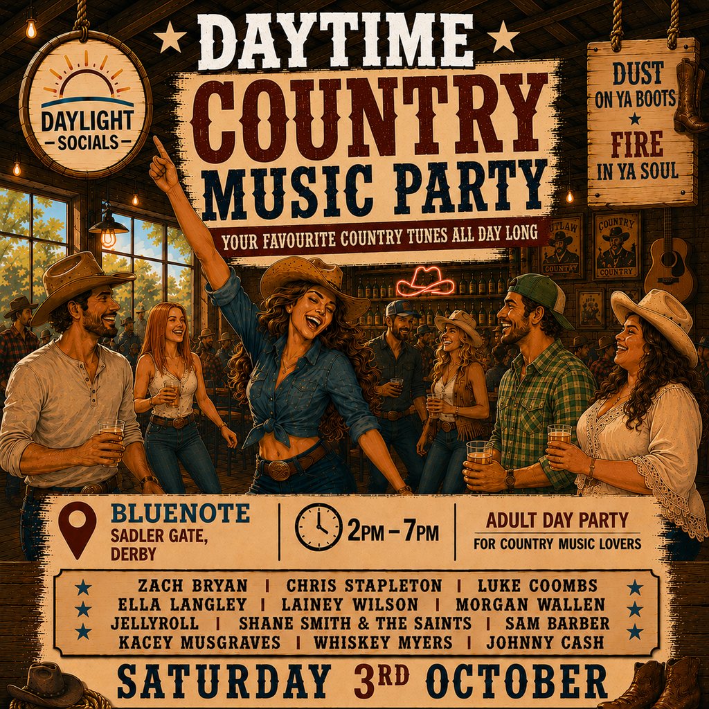 Daytime Country Music Party at Bluenote, Derby