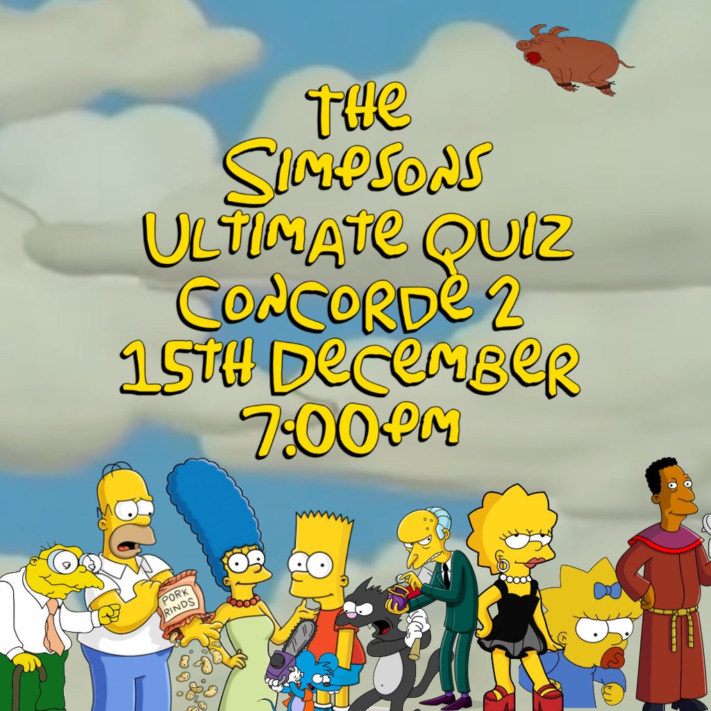 The Simpsons Ultimate Quiz at Concorde 2, Brighton