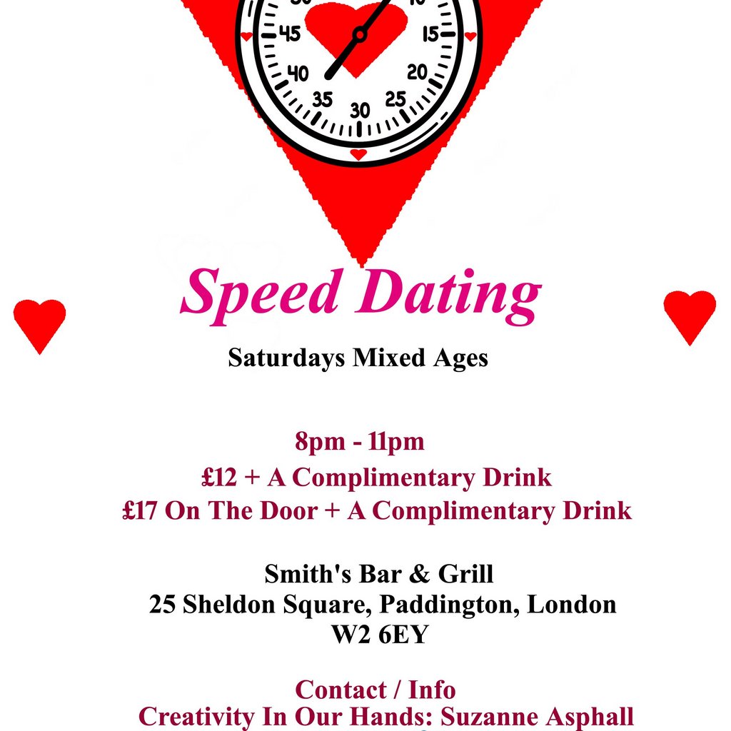 Speed Dating. Mixed Ages. Saturdays. Smith's Bar & Grill.