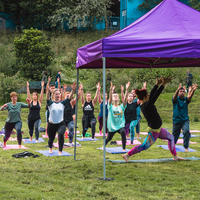 MeadowSide Manchester's Yoga in the Meadow at St. Michael's Flags And Angel Meadow