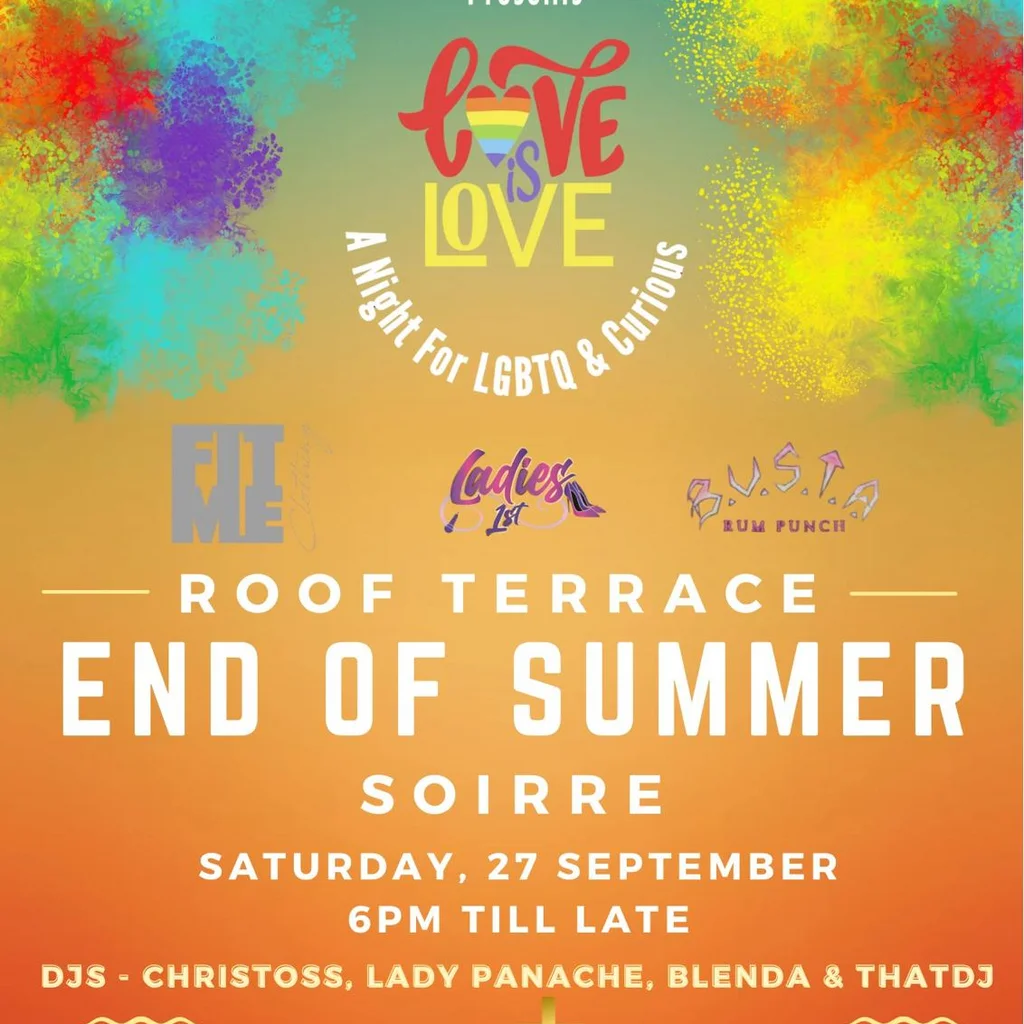 Roof top terrace end of summer soiree