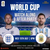 England vs Argentina | World Cup Semi Final Watch Along & Party at The Camden