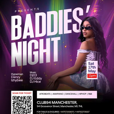 MANCHESTER - (BADDIES NIGHT) - SAT 17th May 2025