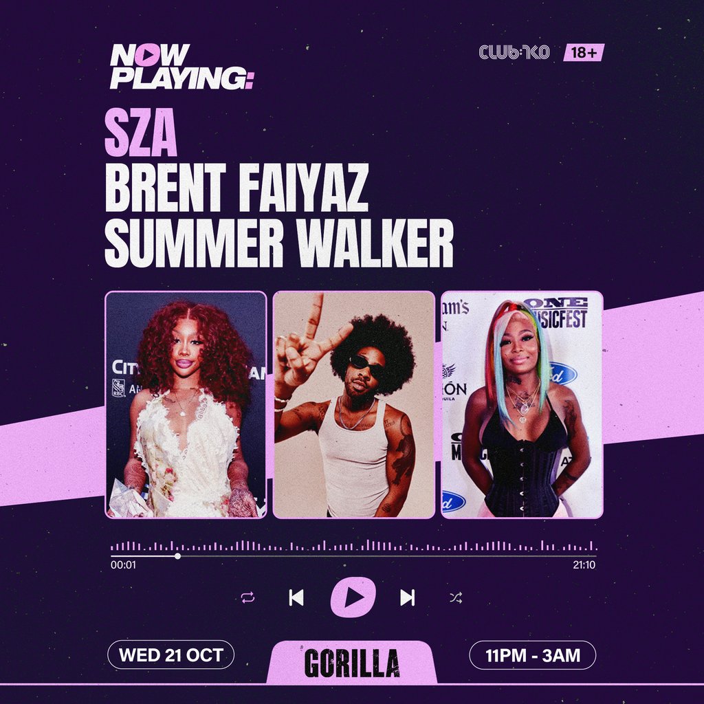 NOW PLAYING: SZA, Brent Faiyaz & Summer Walker at Gorilla, Manchester